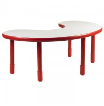 Angeles BaseLine Teacher / Kidney Table – Candy Apple Red with 22″ Legs & FREE SHIPPING